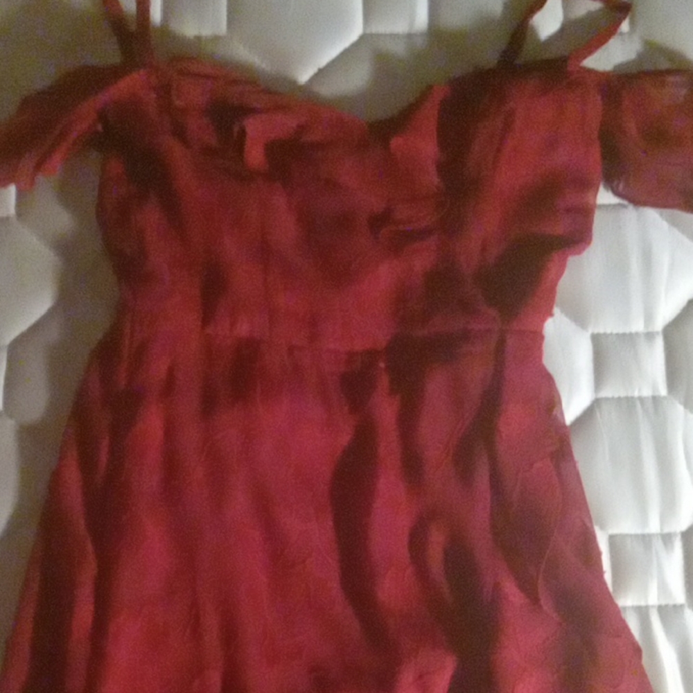 BCX Red Off-Shoulder Prom Dress